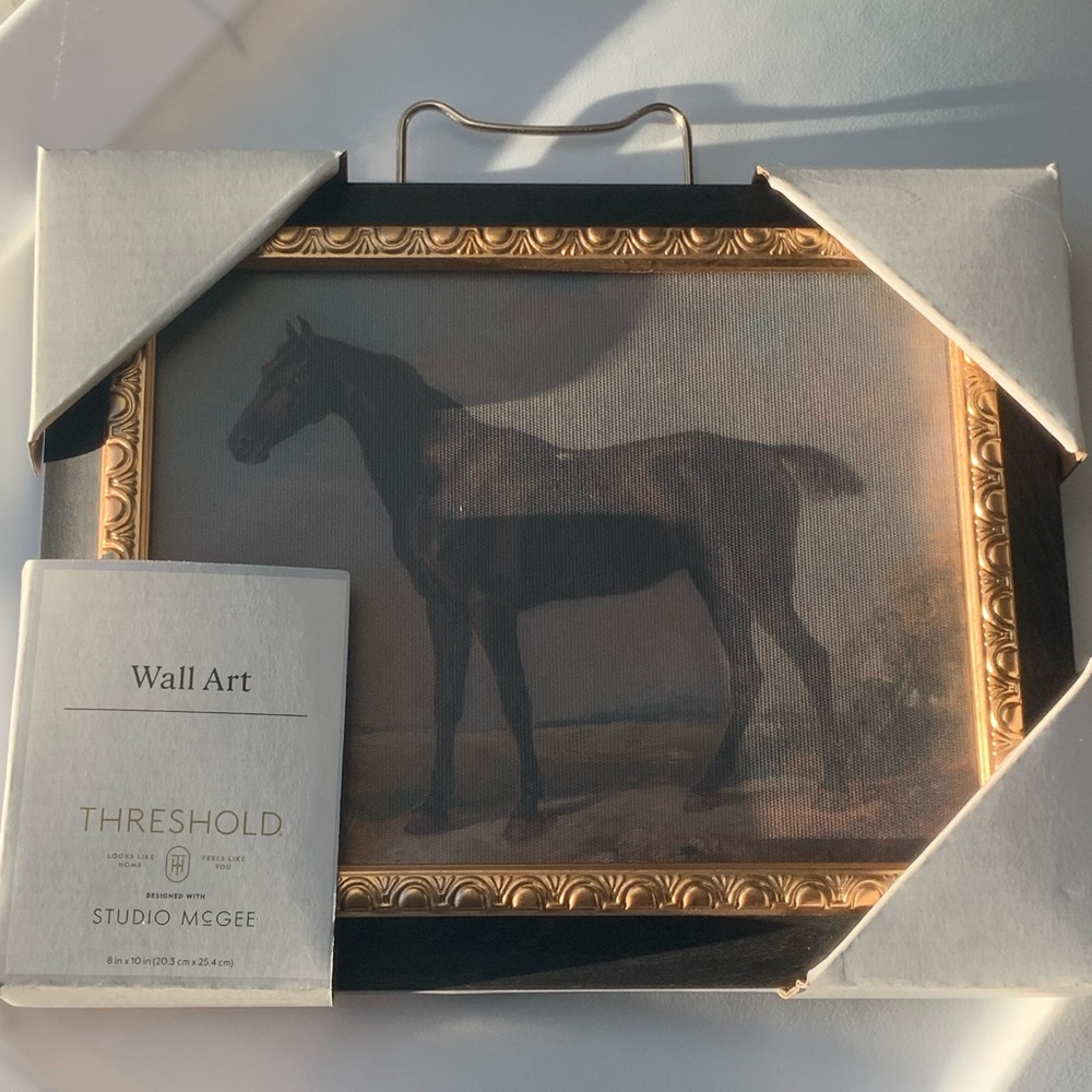 Studio McGee Equestrian Art with Ornate Gold Frame